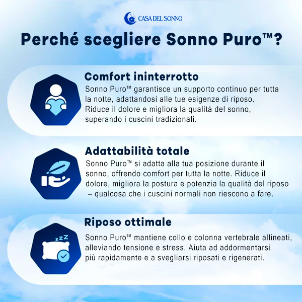 Cuscino Cervicale Ortopedico - Sonno Puro™